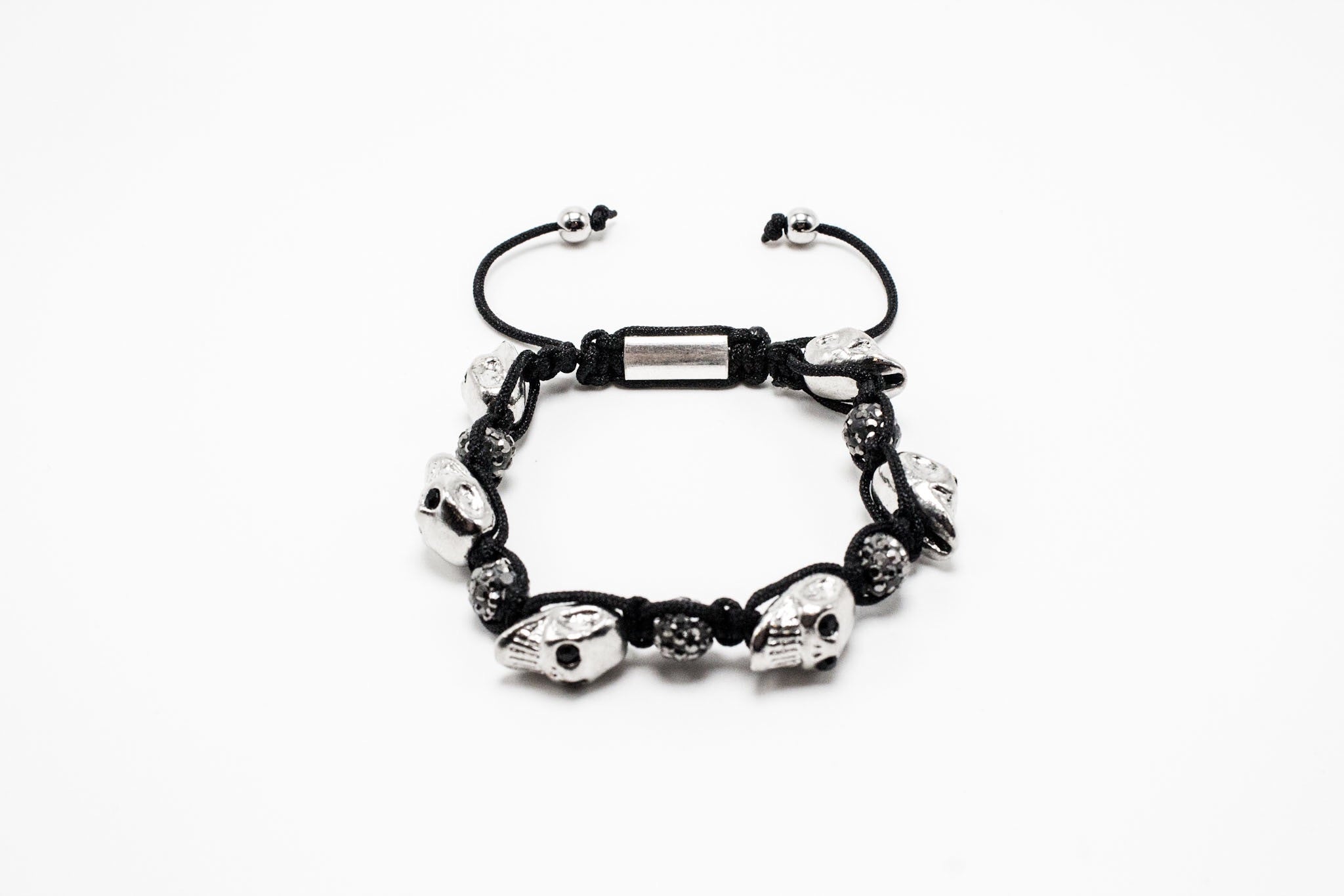 Silver Skulls and Disco Ball Shamballa