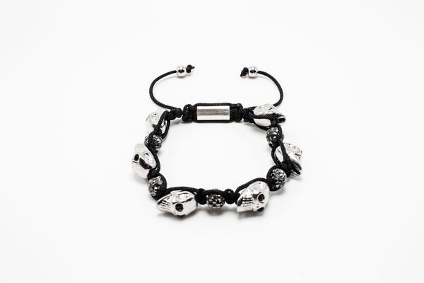 Silver Skulls and Disco Ball Shamballa