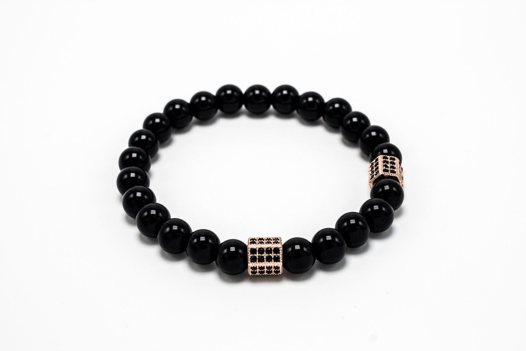 Black Agate Rose Gold Lux Hex