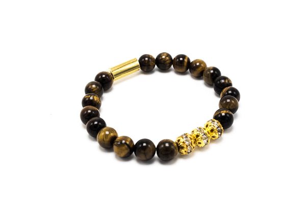 Brown Tiger Eye Lux Golden Crystal Balls