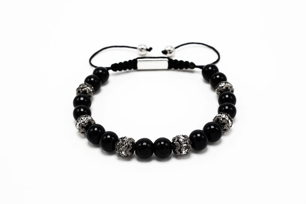 Black Agate Black Rhodium Crystal Balls