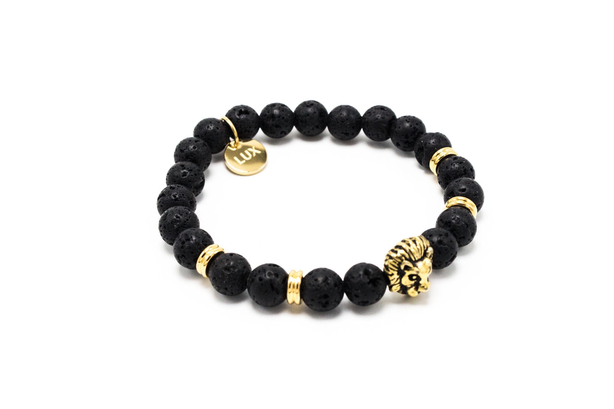 Black Lava Stone Golden Lux Leo