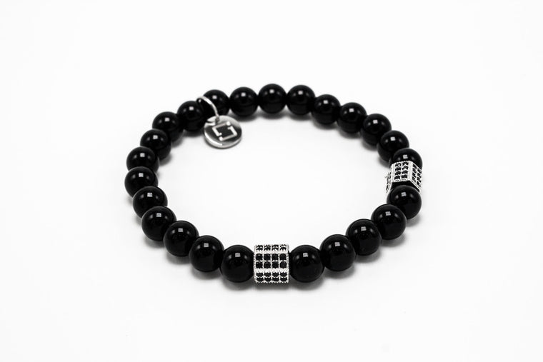 Black Agate Silver Lux Hex