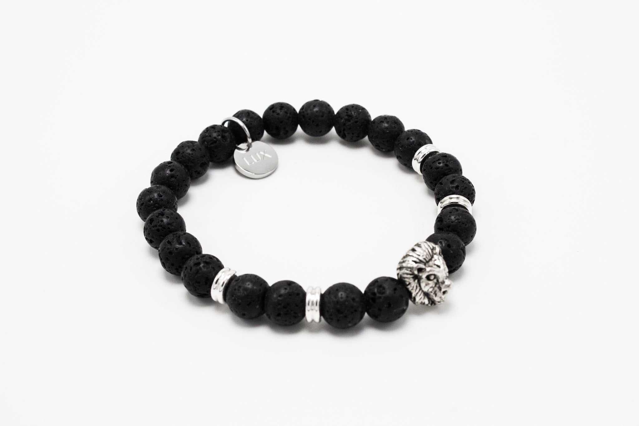 Black Lava Stone Silver Lux Leo